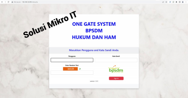 BPSDM Login Palang pintu otomatis